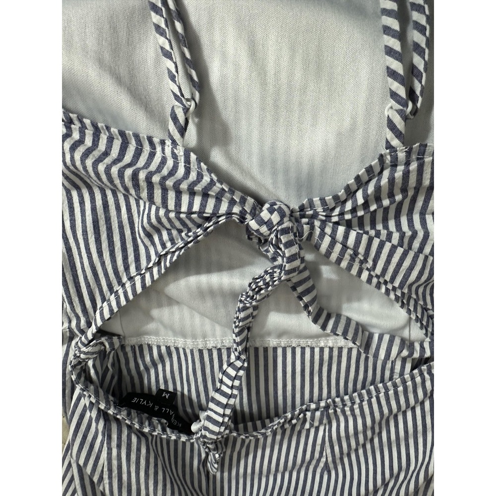 Kendall & Kylie Dress Womens Medium Blue White Striped Tie Back Tank Mini USA - Picture 6 of 10